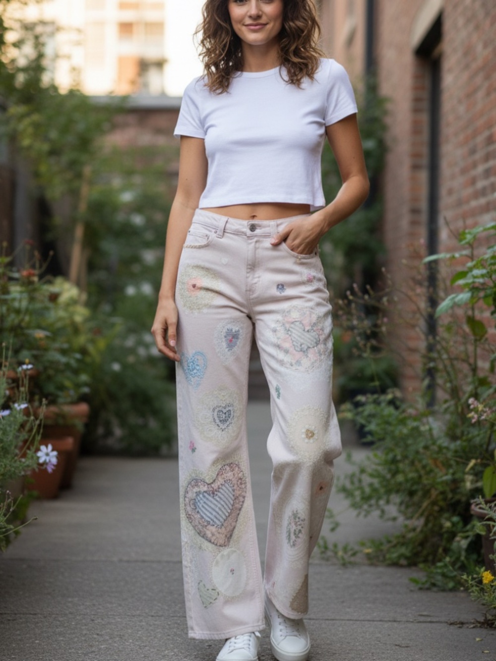 NWT Free people boho eclectic style, high waisted jeans 29